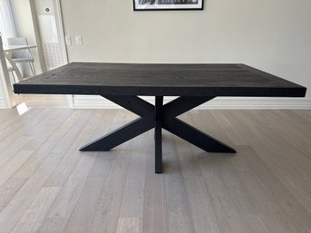 RESTORATION HARDWARE 1960S FRENCH X-BASE RECTANGULAR DINING TABLE