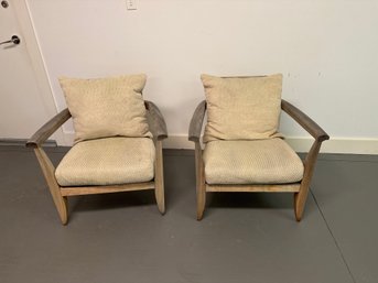 Pair Of Teak Summit Loggia Club Chairs