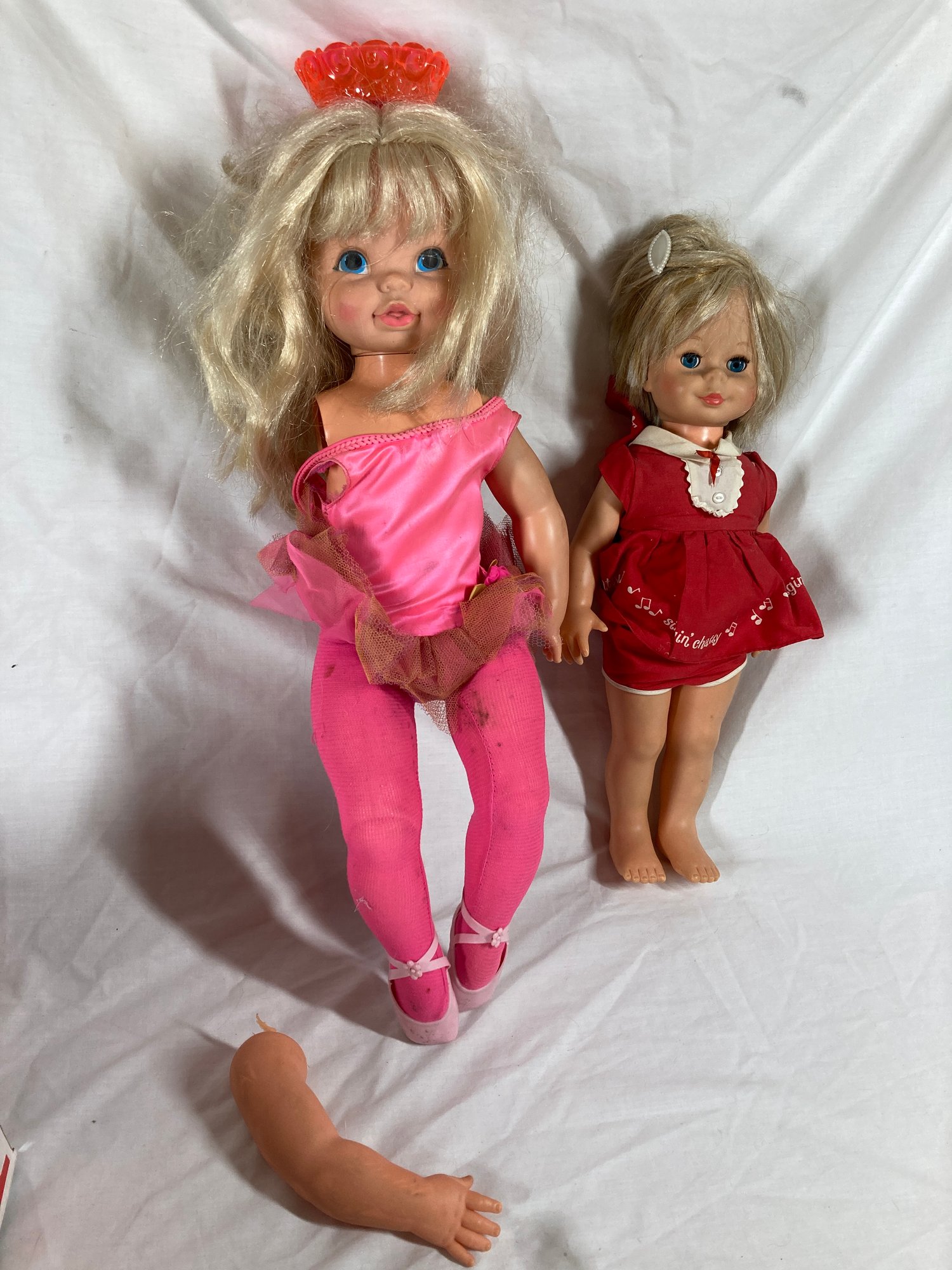 Well Loved Pair Of 1960's Chatty Cathy Doll Dancerina Doll See