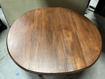 Pretty Antique Wood Drop Leaf Table - See Photos For Condition
