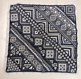 Liz Sinclair - Geometric Black & White Graphic Print Scarf