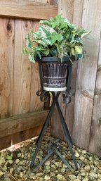 Faux Foliage With Stand