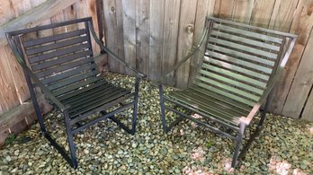Set Of Black Outdoor Patio Chairs