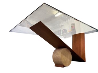 Valentino Dining Table Cattelan Italia Featuring A Clear Glass Top- The Table Top Is 72' L X 42' W  X 28' H.