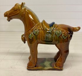 Vintage Ceramid Chinese Horse Figurine