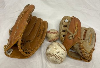 Baseball Gloves And Balls