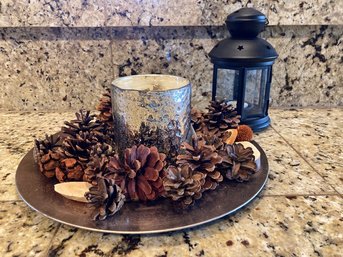 Pinecone Candle Dish