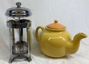 French Press And Coffee Pot