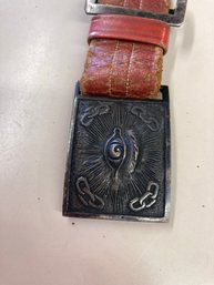 Vintage- Odd Fellows All-Seeing Eye Buckle With Belt