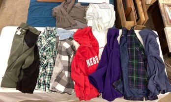 Assortment Of Flannels And Hoodies