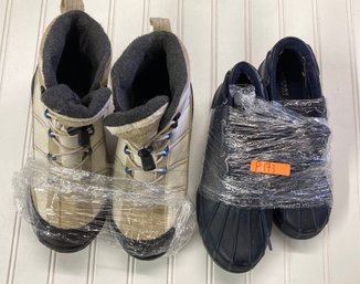 2 Pair Of Winter Womens Shoes/boots - Size?