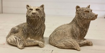 Pair Of Wolf Figurines