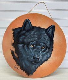 Artist Native American Wolf Drum