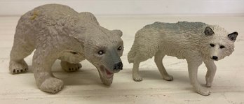 Arctic Fox And Polar Bear Figurines