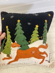 Cute Little Felt Fox Pillow