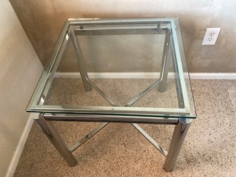 Glass Bedside Table