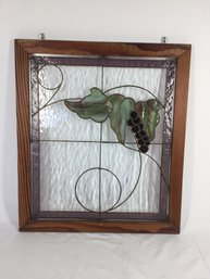 Framed Grape Vine Stained Glass