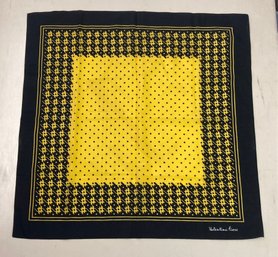 Valentina Fiore- Vintage Yellow & Black Graphic Scarf