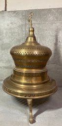 Vintage Turkish Brass Brazier From Europe 1960s
