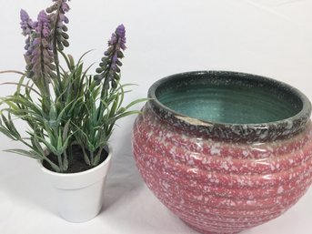 Lot Of Planting Pots With Faux Plowers