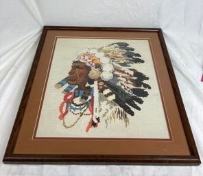 Native American Chief Needle Art