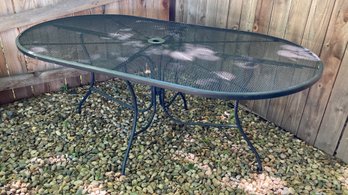Black Metal Outdoor Patio Table