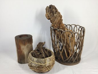 Lot Of Wooden Decor Pieces