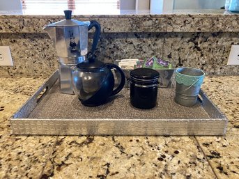 Collection Of Coffee Making Supplies