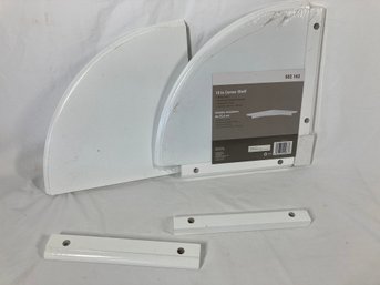 Lot Of White Installable Corner Shelves