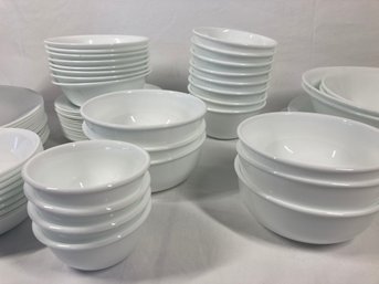 Corelle Brand White Dish Set
