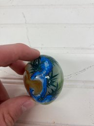 Beautiful Painted Glass Egg