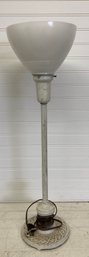 Antique DECO Era Table Lamp With Milk Glass Shade