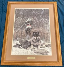 No Trespassing Wolf Print
