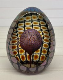 PHILABAUM Beautiful Glass Egg Paperweight
