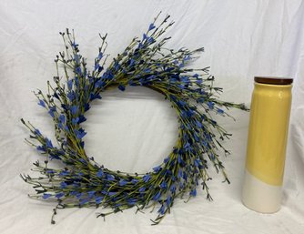 Spring Wreath And Vase