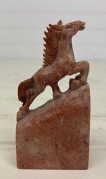 Hand Carved Stone Horse Sculpture