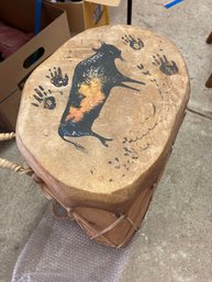 Native American Artisan PaintedBuffalo Drum
