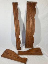 Vintage Handcrafted Oak Tabletop Baby Changing Station