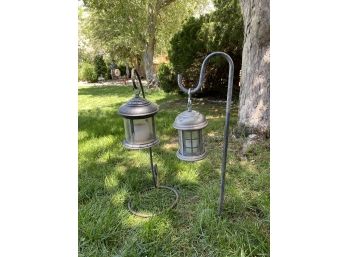 Outdoor Hanging Lanterns And Metal Hooks