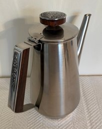 Vintage MCM Rogers Insilco Stainless Coffee Pot