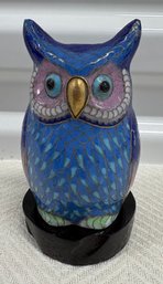 Brass Cloisonne Owl