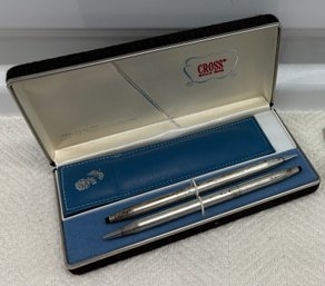 Vintage Sterling Silver Cross Pen Set
