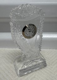 Vintage Irish Galway Crystal Harp Clock