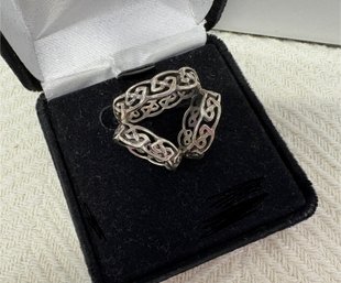 Sterling Silver Celtic Link Scarf Holder (8.2 Grams)