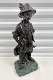 Bronze Statue Titled Boy Hunter
