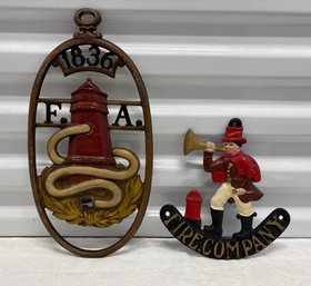 Vintage Iron Fire Department Signs