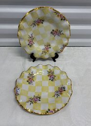 MacKenzie Childs Lemon Curd Pattern Plates