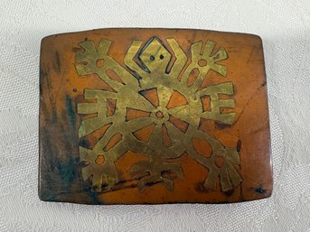 Vintage Copper Belt Buckle - Signed & Numbered