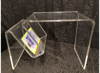 Vintage MId-Century Lucite End Table