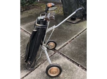 Golf Bag, Clubs & Caddy